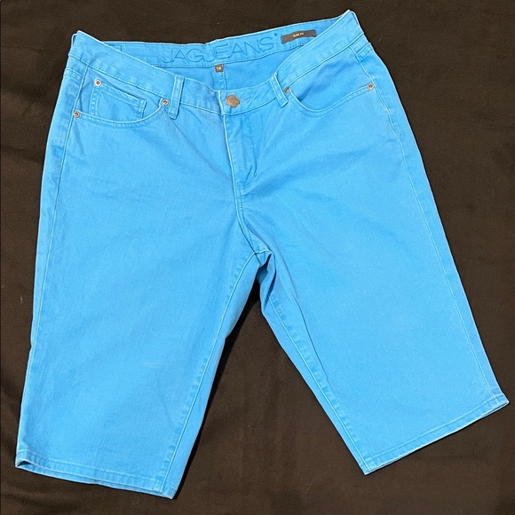Jag Jeans Pants - Jag Jeans Vibrant Blue Slim Fit Long Bermuda Short Capri style Size 16